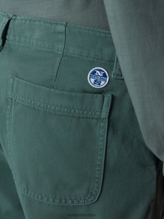 шортс од органског памука војнички зелени одећу мушкарци PDV4J362 North Sails