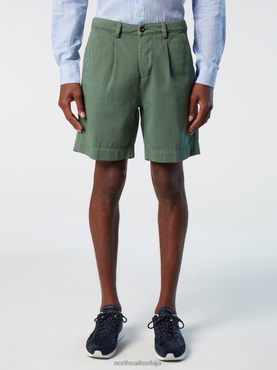 цхино шорц са наборима војнички зелени одећу мушкарци PDV4J367 North Sails