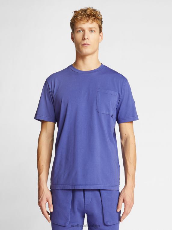 мајица кратких рукава талас плави одећу мушкарци PDV4J1101 North Sails