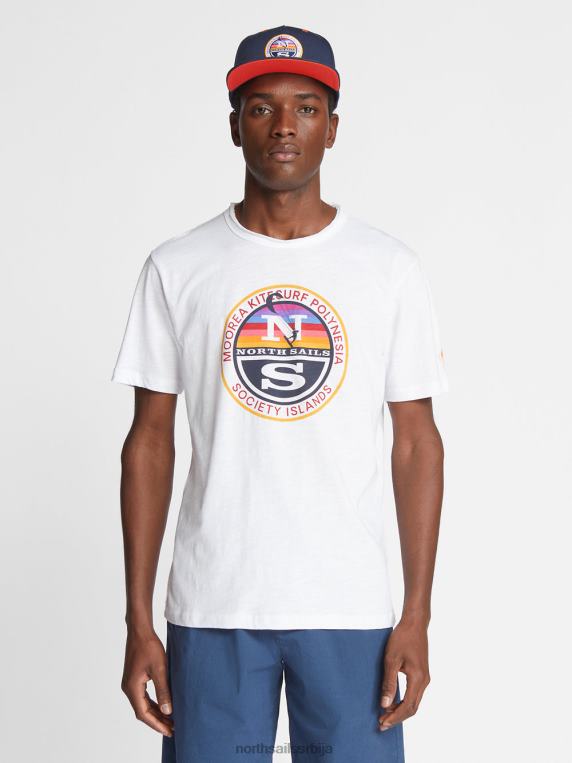 штампана мајица бео одећу мушкарци PDV4J1121 North Sails