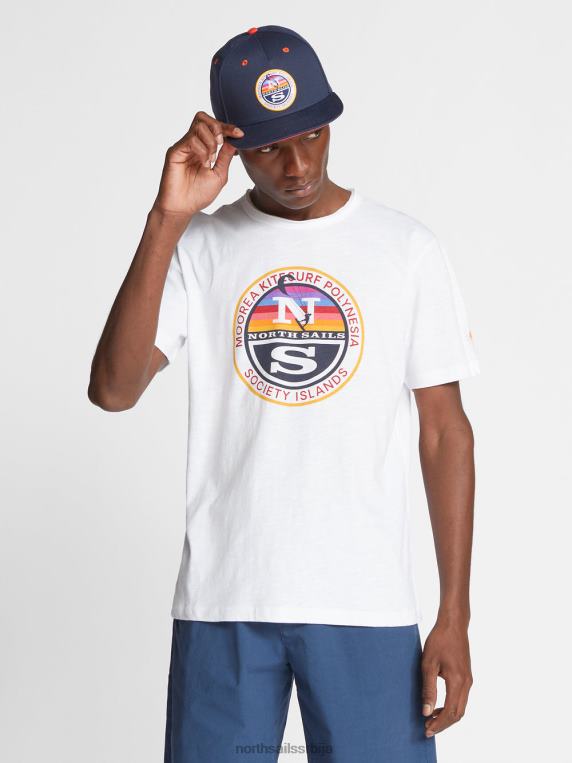 штампана мајица бео одећу мушкарци PDV4J1121 North Sails