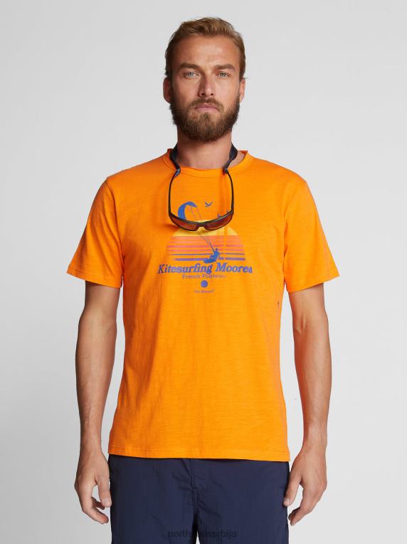 штампана мајица живахна наранџаста одећу мушкарци PDV4J1123 North Sails