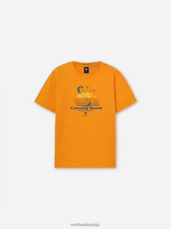 штампана мајица живахна наранџаста одећу мушкарци PDV4J1123 North Sails