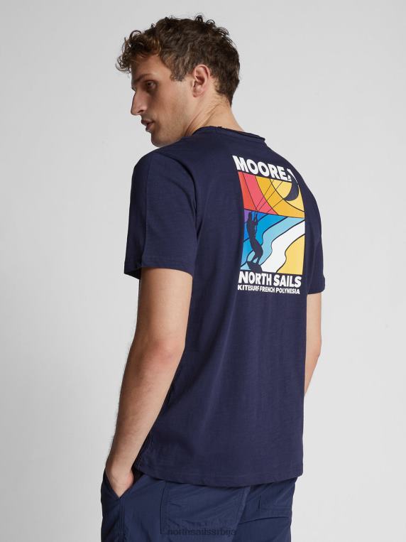 штампана мајица Морнарско плаво одећу мушкарци PDV4J1126 North Sails