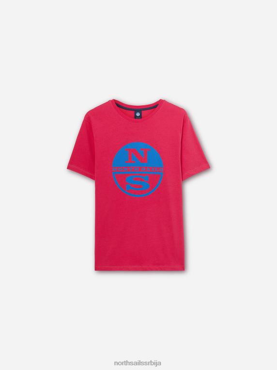мајица са макси логом персијска црвена одећу мушкарци PDV4J1129 North Sails