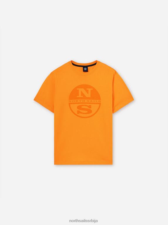 мајица са макси логом живахна наранџаста одећу мушкарци PDV4J1132 North Sails