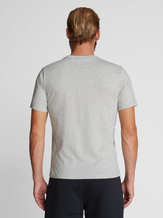 мајица са макси логом сиви меланж одећу мушкарци PDV4J1137 North Sails
