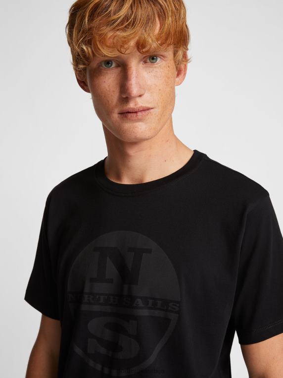 мајица са макси логом црн одећу мушкарци PDV4J1139 North Sails