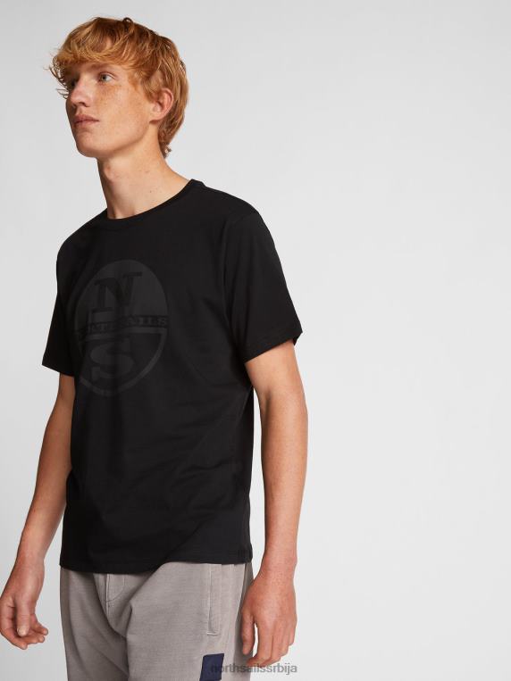 мајица са макси логом црн одећу мушкарци PDV4J1139 North Sails