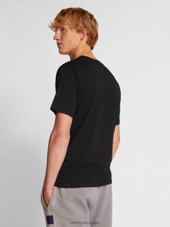 мајица са макси логом црн одећу мушкарци PDV4J1139 North Sails