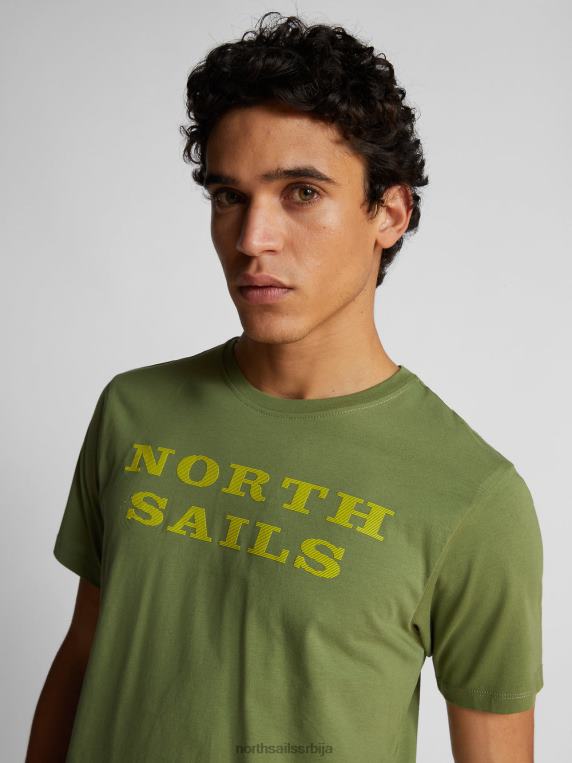 мајица са натписом маслинасто зелена одећу мушкарци PDV4J1257 North Sails