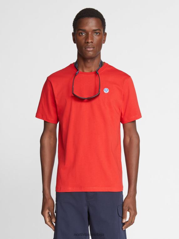 мајица кратких рукава црвена одећу мушкарци PDV4J1271 North Sails