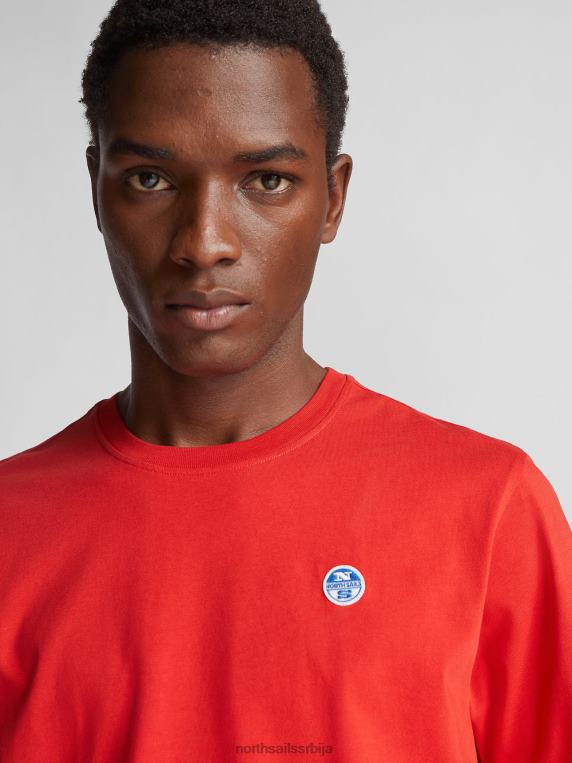 мајица кратких рукава црвена одећу мушкарци PDV4J1271 North Sails