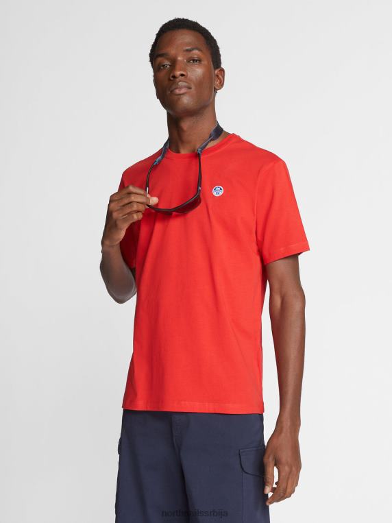 мајица кратких рукава црвена одећу мушкарци PDV4J1271 North Sails