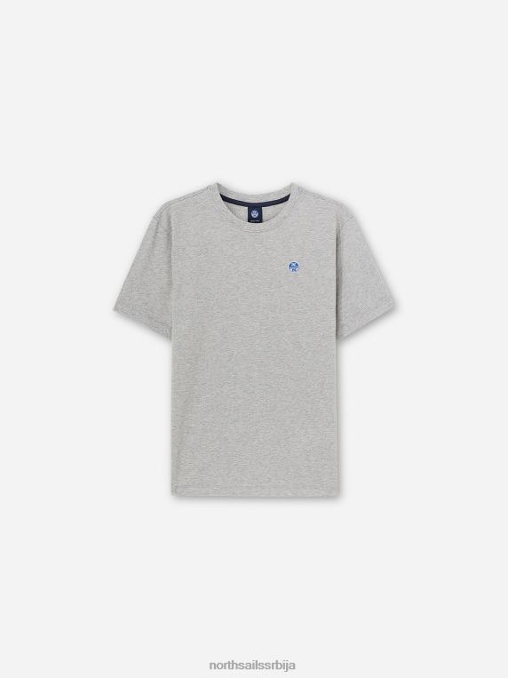 мајица кратких рукава сиви меланж одећу мушкарци PDV4J1277 North Sails