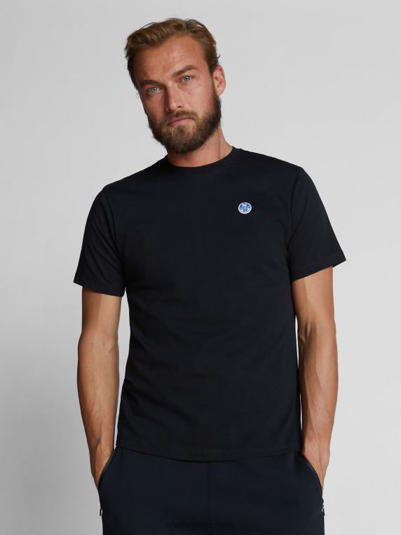 мајица кратких рукава црн одећу мушкарци PDV4J1279 North Sails