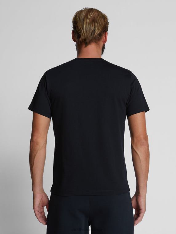 мајица кратких рукава црн одећу мушкарци PDV4J1279 North Sails