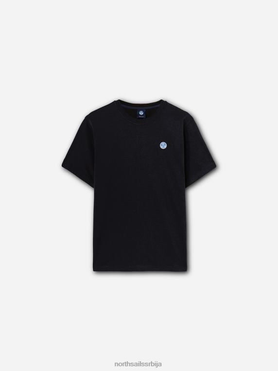 мајица кратких рукава црн одећу мушкарци PDV4J1279 North Sails