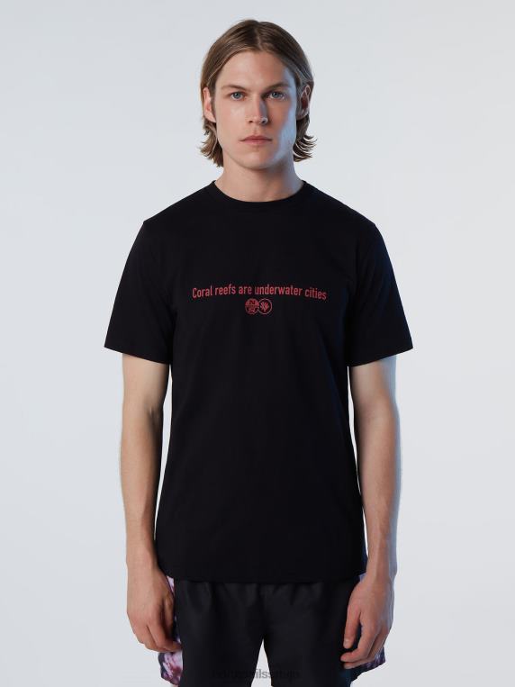 мајица кораљних баштована црн одећу мушкарци PDV4J133 North Sails