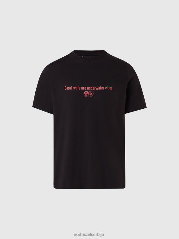 мајица кораљних баштована црн одећу мушкарци PDV4J133 North Sails