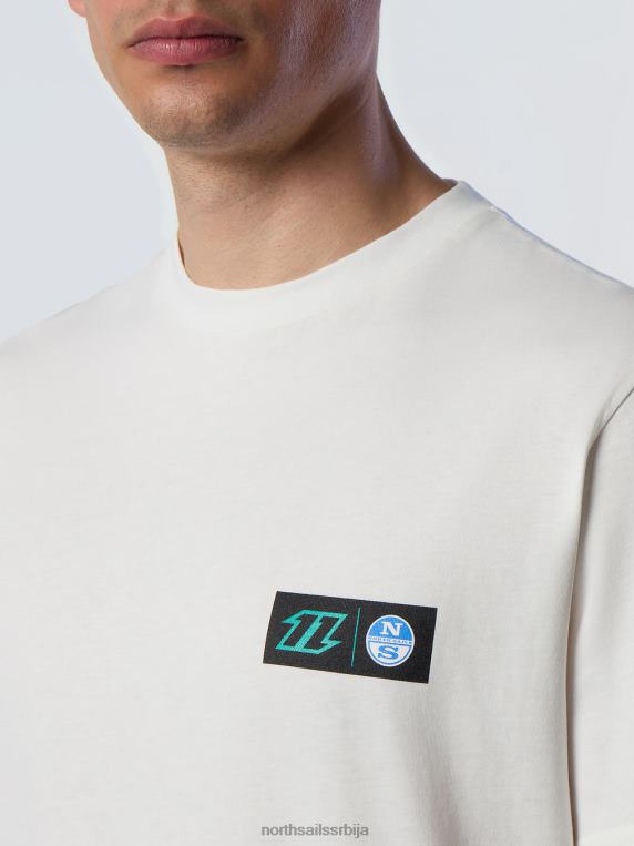 мајица са графичким принтом бео одећу мушкарци PDV4J134 North Sails