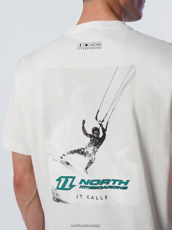 мајица са графичким принтом бео одећу мушкарци PDV4J134 North Sails