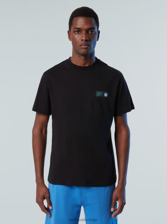 мајица са графичким принтом црн одећу мушкарци PDV4J135 North Sails