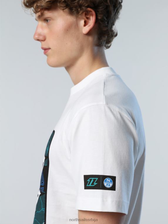 мајица комфорног змаја бео одећу мушкарци PDV4J136 North Sails