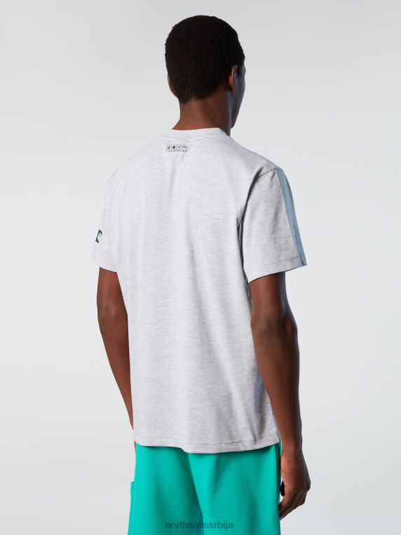 мајица комфорног змаја сиви меланж одећу мушкарци PDV4J137 North Sails
