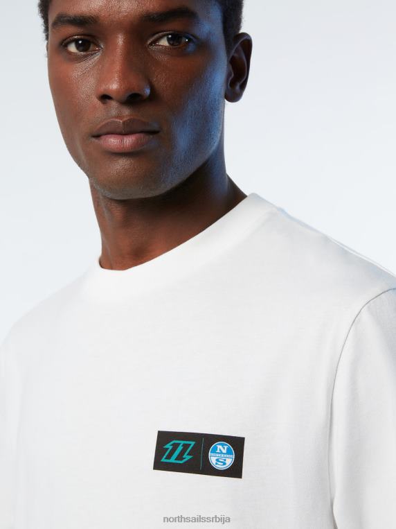 мајица са графичким принтом бео одећу мушкарци PDV4J138 North Sails