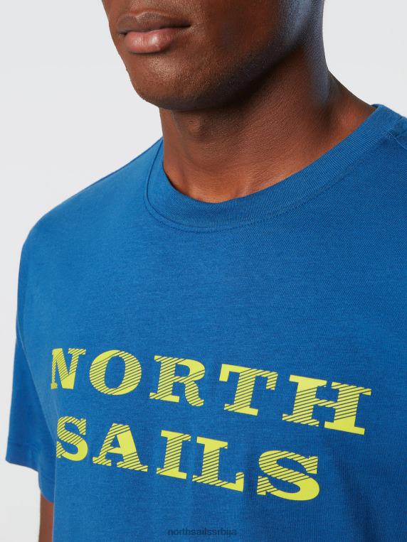 мајица са принтом на грудима океанско плаво одећу мушкарци PDV4J140 North Sails