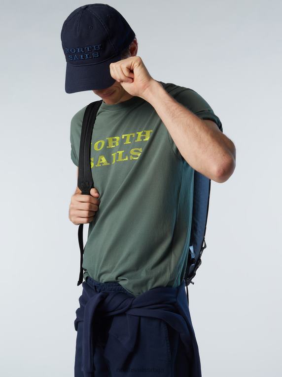 мајица са принтом на грудима војнички зелени одећу мушкарци PDV4J144 North Sails