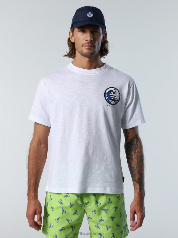 мајица са графичким принтом бео одећу мушкарци PDV4J148 North Sails