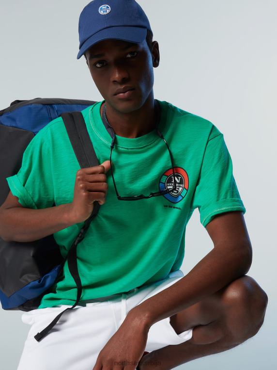 мајица са графичким принтом башта зелена одећу мушкарци PDV4J149 North Sails