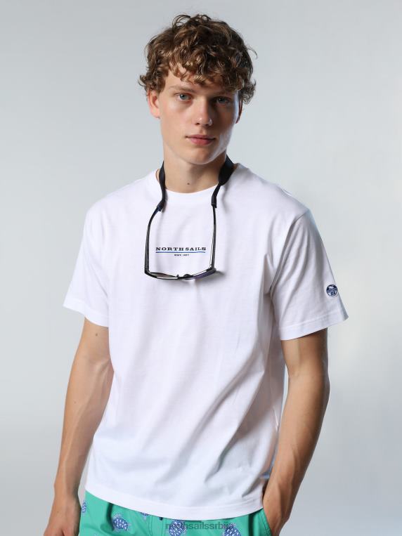 мајица са принтом на грудима бео одећу мушкарци PDV4J152 North Sails