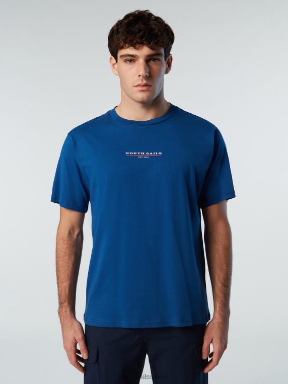 мајица са принтом на грудима океанско плаво одећу мушкарци PDV4J154 North Sails