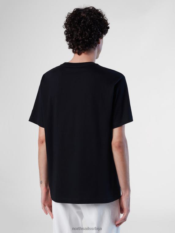 мајица са принтом на грудима црн одећу мушкарци PDV4J157 North Sails