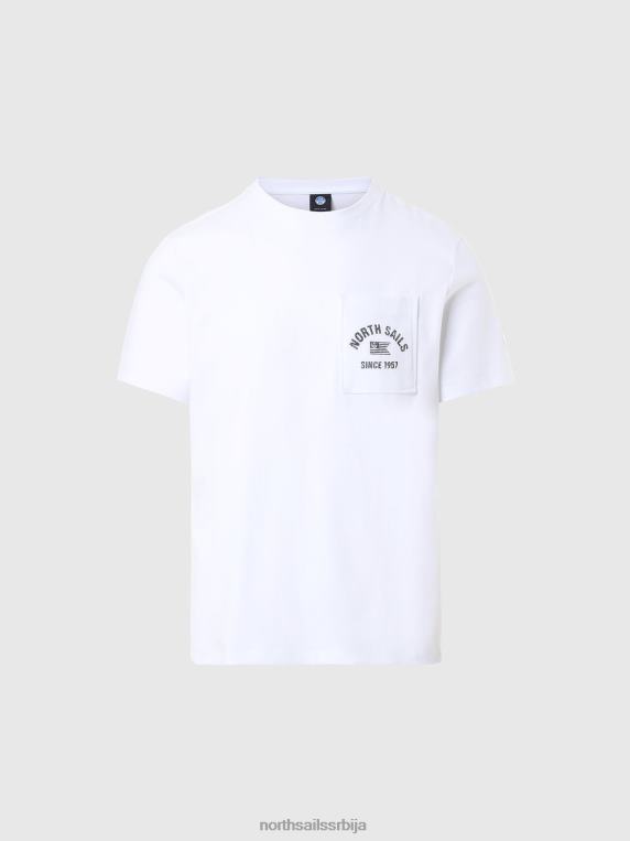 мајица са џепом на грудима бео одећу мушкарци PDV4J159 North Sails