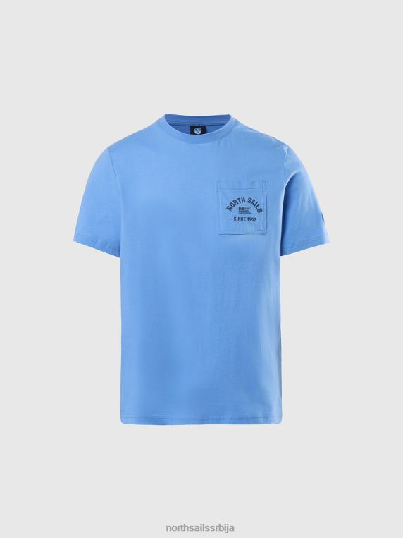 мајица са џепом на грудима различка плава одећу мушкарци PDV4J161 North Sails