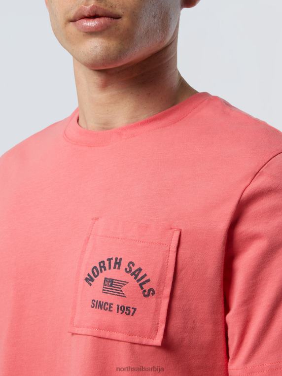 мајица са џепом на грудима зачињени корал одећу мушкарци PDV4J162 North Sails