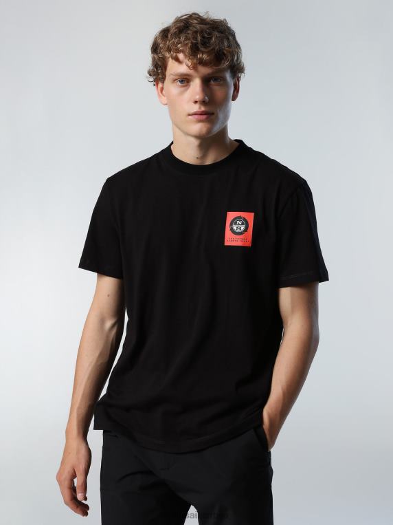 мајица са принтом на грудима црн одећу мушкарци PDV4J166 North Sails