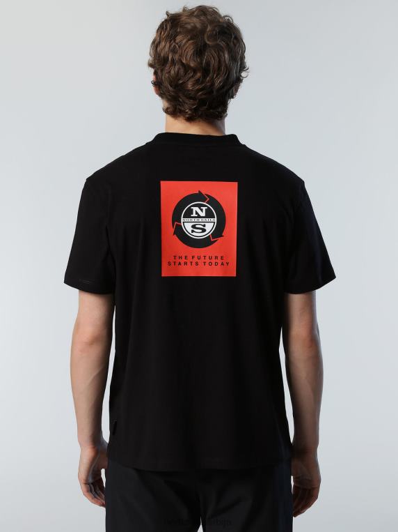 мајица са принтом на грудима црн одећу мушкарци PDV4J166 North Sails