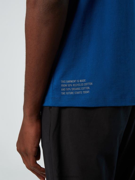 мајица са рефлектујућим логом океанско плаво одећу мушкарци PDV4J167 North Sails