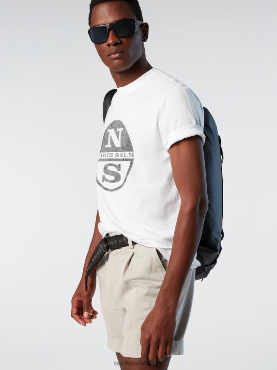 мајица са рефлектујућим логом бео одећу мушкарци PDV4J168 North Sails