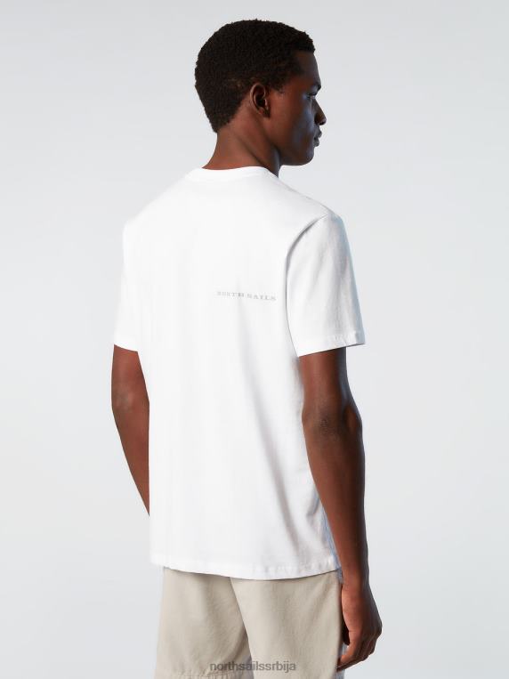 мајица са рефлектујућим логом бео одећу мушкарци PDV4J168 North Sails