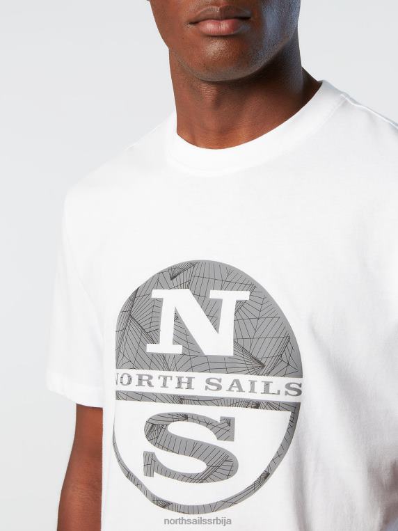 мајица са рефлектујућим логом бео одећу мушкарци PDV4J168 North Sails
