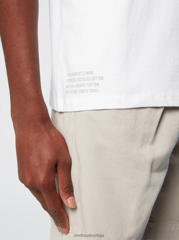 мајица са рефлектујућим логом бео одећу мушкарци PDV4J168 North Sails