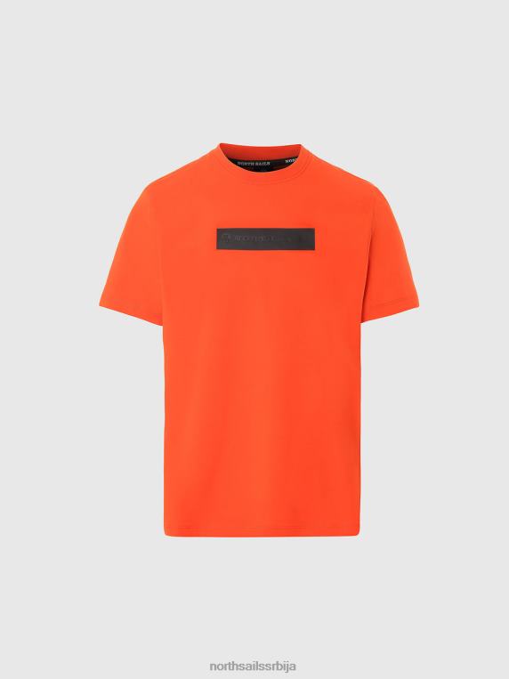 мајица са рефлектујућим логом светло наранџаста одећу мушкарци PDV4J169 North Sails