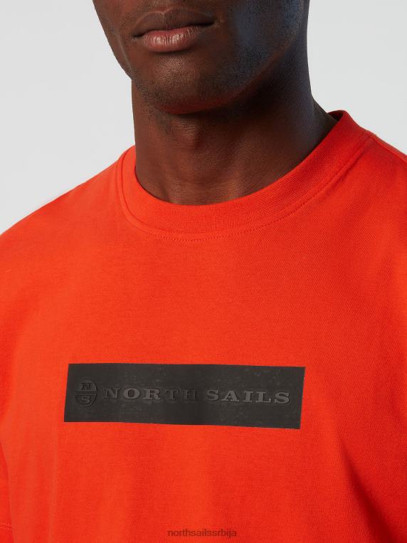 мајица са рефлектујућим логом светло наранџаста одећу мушкарци PDV4J169 North Sails