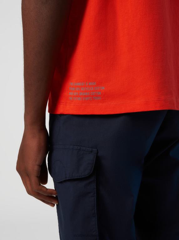 мајица са рефлектујућим логом светло наранџаста одећу мушкарци PDV4J169 North Sails